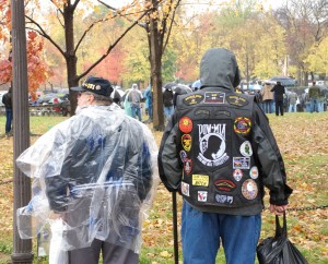 Veterans at a Veterans Day Ceremony at the Viet Nam Memorial, Washington, D.C.  